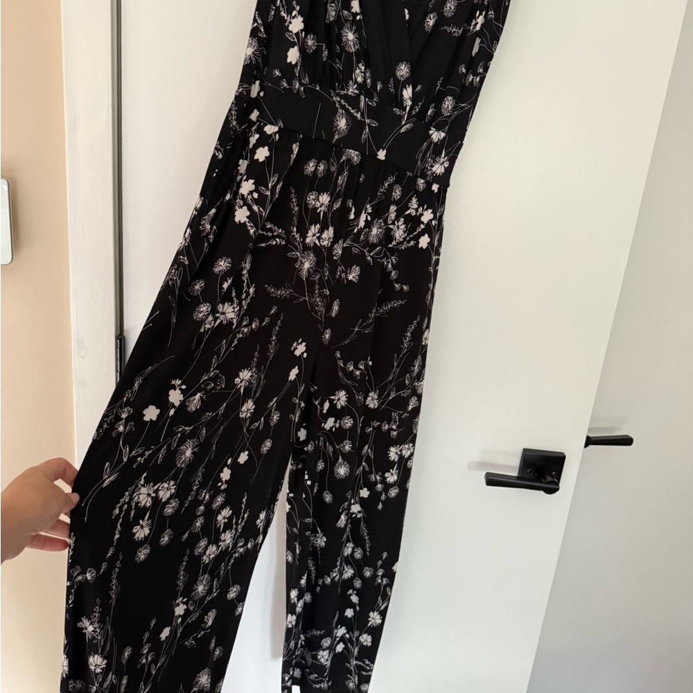 Floral Black Jumpsuit